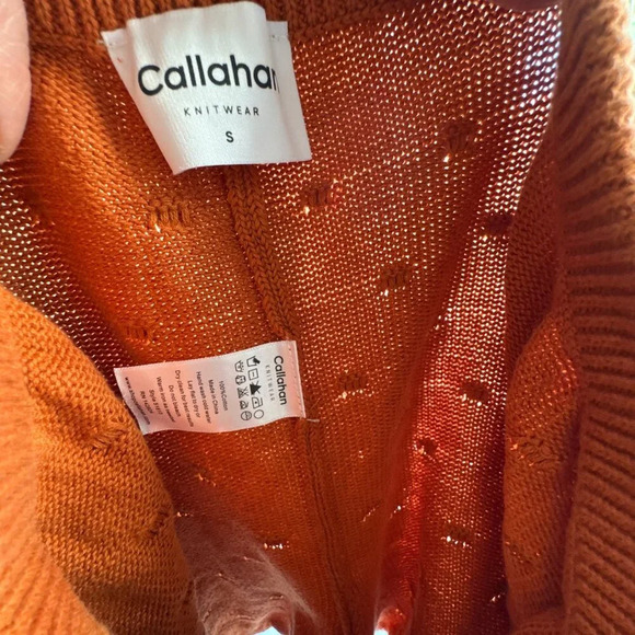 Callahan Winona Cuffed Nubby Knit Shorts in Burnt Orange size Small - Picture 5 of 10